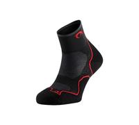 Lurbel Sfida Three, calze da trail running, calze anti-vesciche, anti-odore, calze traspiranti da montagna, unisex., nero / rosso, L