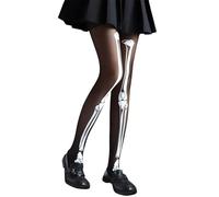Calze di Halloween Collant Calze Halloween Leggings da Scheletro Fosforescenti Collant Donna Halloween Costumi da Scheletro Adatti per Halloween,Carnevale,Feste a Tema