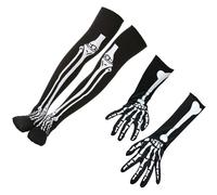 Calze di Halloween di moda Costume da festa Guanti da scheletro Calze da