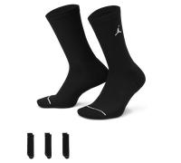 NIKE DX9632-010 U J ED CUSH POLY CREW 3PR 144 Calzini UNISEX BLACK/WHITE Taglia M