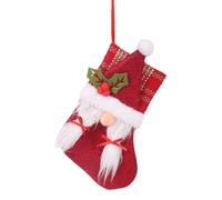 Calze Di Natale | Borsa Caramelle Carina Non Tessuto,Bambola Natalizia Senza Volto,Per L'Albero Il I Cioccolatini I Premi I Dolciumi La Festa Natalizia