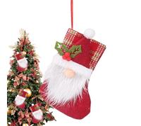 Calze Di Natale - Calze In Tessuto Non Tessuto,Sacchetti A Forma Di Bambola Senza Volto,Per L'Albero Il I Cioccolatini I Premi I Dolciumi La Festa Natalizia