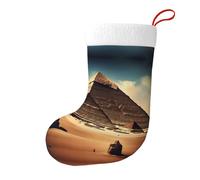 Calze di Natale, calze natalizie con motivo sognando le piramidi di Cheope, per la decorazione della casa e delle feste
