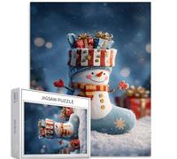 Calze di pupazzo di neve 1000 pezzi puzzle per adulti atmosfera natalizia puzzle artistico puzzle colorato fai da te per la decorazione della casa regali puzzle famiglia perfetto per serate di gioco