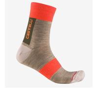 Calze Castelli Velocissima Thermal grigio argilla rosso donna - S-M