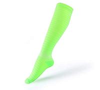 Calze Elastiche A Compressione Ad Asciugatura Rapida Con Supporto Per La Caviglia Con Elastico Sopra Il Ginocchio S/M Verde Fluorescente * 3 Doppio