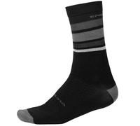 Calze Endura Baabaa Merino Stripe - Nero grigio 42.5-47 / Nero