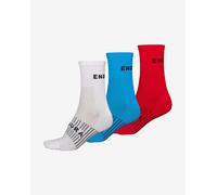 Endura CoolMax Race 3-P Ciclismo Calzini per Uomo, White, S