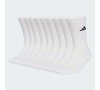 adidas Unisex - Adulto ESSENTIALS CUSHIONED CREW SOCK 10PP, white/black, 37-40