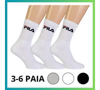 Calze FILA da Uomo Donna 6 Paia Calzini in Cotone Corte Spugna Sportive Tennis
