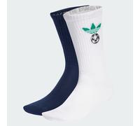 Adidas Calze Football Ricamate 2 Paia Bianco / Indaco Notte 46-48