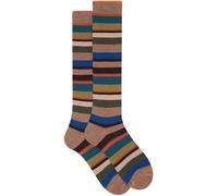 calze GALLO lunghe gambaletto da per uomo cotone riga multicolor noce v militare