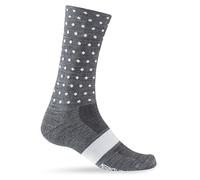 GIRO CALZE SEAS MERINO WOOL CHAR/WHI DOTS 36-39 S