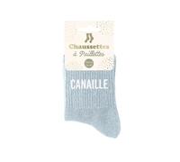 Calze glitter grigie "Canaille"
