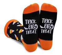Calze Halloween Caramelle Dolci Donna Ragazza Divertenti - Trick or Treat Fantasia Colorati Arte Simpatici Particolari Lunghi Dolcetti Calzini Costume - Regali Halloween Originali Idee Regalo per Lei