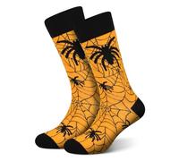 Calze Halloween Ragno Ragnatele Uomo Donna Papà Ragazzi Divertenti - Fantasia Colorati Simpatici Particolari Strani Halloween Calzini Costume - Regali Halloween Originali Idee Regalo per Lui Lei