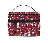 Calze Husky Candy Canes Holiday Dog Ruby, Borsa per il trucco Borsa per cosmetici Borsa da toilette da viaggio portatile Astuccio per matite Astuccio da toilette