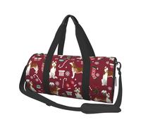 Calze Husky Candy Canes Holiday Dog Ruby, Borsone da viaggio di grande capacità Borsa rotonda Borsa da viaggio sportiva Borsa da viaggio Borsa da fitness