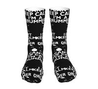 Calze I Can'T Keep Calm I'M A Drummers Antiscivolo Calze Corte Unisex Crew Socks Per Donna Lavoro Sci
