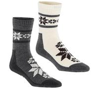 Calze in lana merino da donna Kari Traa Kt Wool Sock 2PK Dimensioni dei calzini: 36-38 / Colore: nero/beige