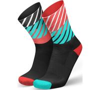 INCYLENCE Diagonals - calzini sportivi rinforzati lunghi da corsa - traspiranti con protezioni antivesciche - a compressione - nero - 43-46