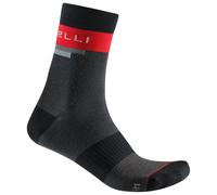 Calze invernali da ciclismo per donna Velocissima grigio/nero/rosso S-M