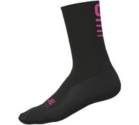 Calze invernali donna Strada nero/fucsia neon M