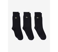 Calze Lacoste Basic Crocodile nero (3 paia) - 35-38