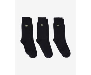Calze Lacoste Basic Crocodile nero (3 paia) - 39-42