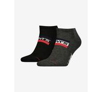 Calze Levi's Low Cut Logo grigio scuro nero (2 paia) - 43-46