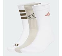 adidas Performance - Confezione da 3 paia di calzini bianchi e beige con logo-Bianco 34-36