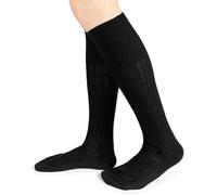 Calze Lunga, Gambaletto Sanitarie da Uomo, Corte in Lana 50% con Elastico Relax, Senza Lastex, Non Stringe Made in Italia 206 (IT, Numero, 42, 44, Regular, Regular, Nero)