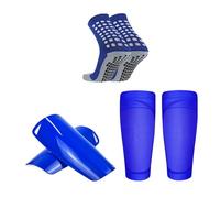 Calze lunghe tubolari protezioni per gambe manica polpaccio confortevole kit sportivo da calcio giovanile set di parastinchi da calcio antiscivolo sport