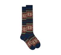 Calze lunghe uomo blu fantasia greca natalizia