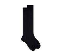 calze uomo lunghe filoscozia GALLO maglia rasata nero blu grigio rimaglio a mano