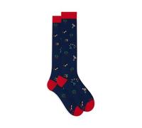 Calze lunghe uomo cotone fantasia 361 blu