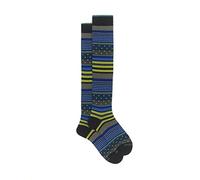 Calze Lunghe Uomo Cotone Grigio Antracite Fantasia Mix Righe E Pois Lungo 40/45 antracite/limoncello
