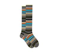 Calze lunghe uomo cotone leggero sasso righe multicolor