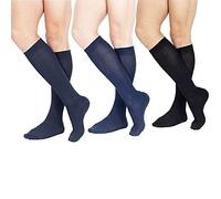 Calze lunghe uomo microfibra (Confezione 9 Paia) Cotone Piquet No Stress (Nero, S/M)