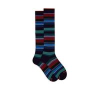 Calze lunghe uomo viola righe multicolor