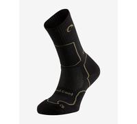 Lurbel Logan Five, calzini senza cuciture, calzini da trekking, calzini anti-vesciche, anti-odore e traspiranti. Unisex., Nero/Verde Sottobosco, S