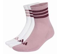 Calze medio-alte adidas 3-Stripes Cushioned (x3) Blanc 34/36