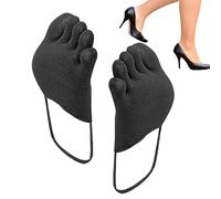 Calze mezza palma cinque dita | Calze a mezza punta, Calze invisibili | Calzini Sandali Sottili, Calzini traspiranti per Tacchi Alti, Nero - punta completa, 1