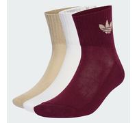 Calze Mid (3 paia) White / Stone Khaki / Maroon 43-45