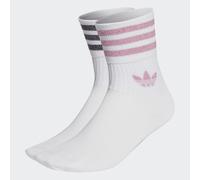 adidas Originals - Confezione da 2 calzini di media lunghezza bianchi con logo-Bianco 42 2/3-44 2/3