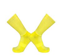 Calze Mtb Calze Da Corsa Sportive Da Ciclismo Linea Bianca Antiscivolo In Silicone Estivo-Giallo_S 35-39