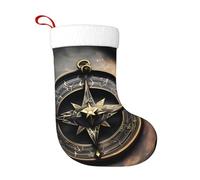 Calze natalizie dal design magico con rune norrene, perfette per caminetti, scale o comodini, creando un'atmosfera festiva.