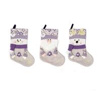 Calze natalizie di Babbo Natale con disegni decorativi unici, perfette da appendere e creare un ambiente accogliente per le vacanze a casa o in negozio (misto)