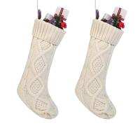 Calze natalizie, grandi calze natalizie, ciondolo per albero di Natale da appendere, decorazioni per albero di Natale da appendere, 45,7 cm, calze natalizie a maglia per la decorazione natalizia