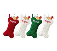 Calze natalizie per cani da compagnia con nome ricamato personalizzato, 41,5 cm, con cavo personalizzato ricamato lavorato a maglia per camino, decorazione natalizia per feste di Natale